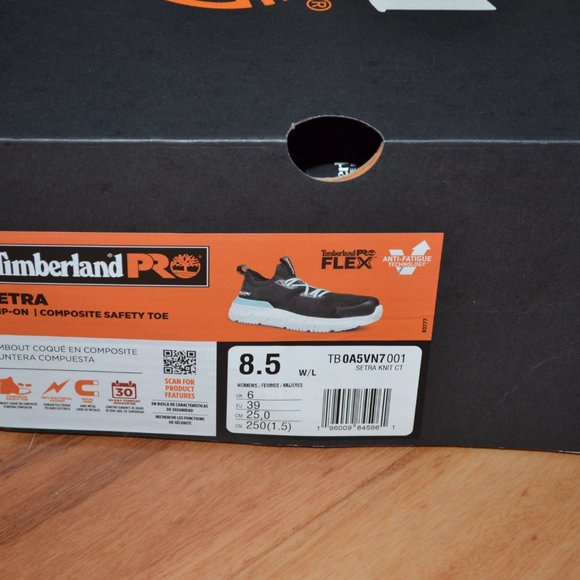 Timberland Pro Flex Setra Slip on Composite Safety toe black Shoes, sz 8.5 - Picture 12 of 12